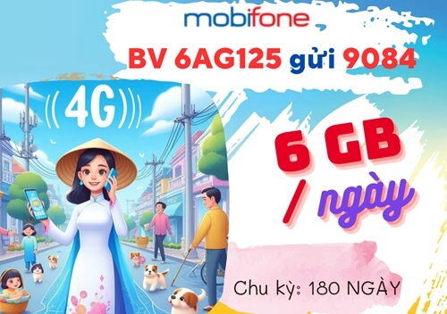 Đăng ký gói cước 6AG125 Mobifone chỉ 750k online và dùng MobiAgri nửa năm
